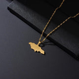 Jamaica Pendant Necklace Jamaican Stainless Steel Wedding Jewelry