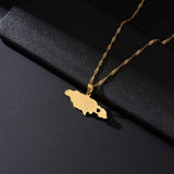Jamaica Pendant Necklace Jamaican Stainless Steel Wedding Jewelry