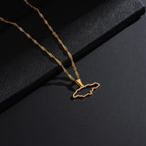Jamaica Pendant Necklace Jamaican Stainless Steel Wedding Jewelry