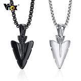 Stainless Steel Arrow Necklace for Men, Spear Head Pendant