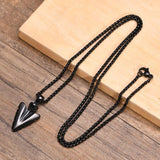 Stainless Steel Arrow Necklace for Men, Spear Head Pendant