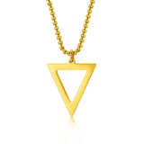 Men's Geometric Triangle Pendant Necklace