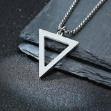 Men's Geometric Triangle Pendant Necklace