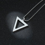 Men's Geometric Triangle Pendant Necklace