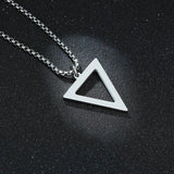 Men's Geometric Triangle Pendant Necklace