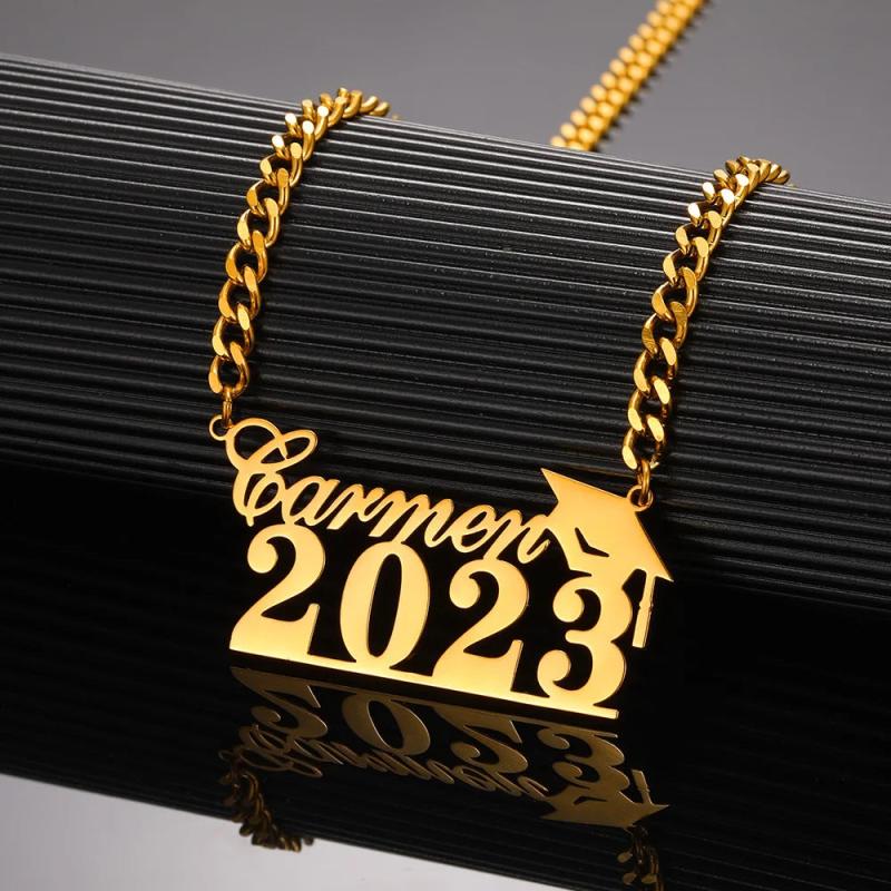 Custom Grad Cap Name Necklace - Classmate Jewelry