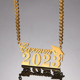 Custom Grad Cap Name Necklace - Classmate Jewelry