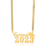 Custom Grad Cap Name Necklace - Classmate Jewelry
