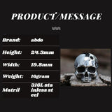 Men Broken Head Skull Chain Necklace Hip Hop Jewelry Gothic Skull Pendant