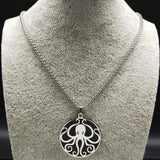 Stainless Steel Huge Squid Necklace Men Octopus Chain Jewelry
