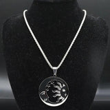 Witchcraft Moon Knight Sun Stainless Steel Necklace