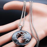 Witchcraft Moon Knight Sun Stainless Steel Necklace