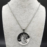 Witchcraft Moon Knight Sun Stainless Steel Necklace