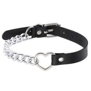 Heart Pendant Choker Necklace Gothic Punk Style