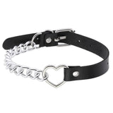 Heart Pendant Choker Necklace Gothic Punk Style