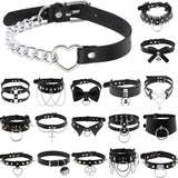 Heart Pendant Choker Necklace Gothic Punk Style