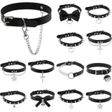Heart Pendant Choker Necklace Gothic Punk Style