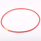 Red Brown Braided Rope Chain Choker Necklace for Men Boys