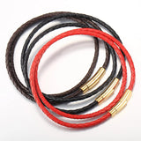 Red Brown Braided Rope Chain Choker Necklace for Men Boys