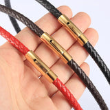 Red Brown Braided Rope Chain Choker Necklace for Men Boys
