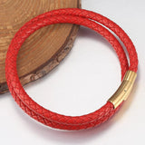 Red Brown Braided Rope Chain Choker Necklace for Men Boys