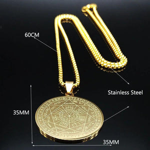 Pentagram Stainless Steel Necklace for Men Women