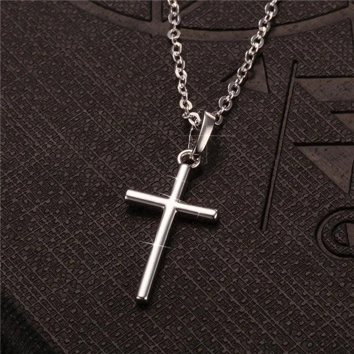 Stainless Steel Cross Pendant Necklace for Men/Women