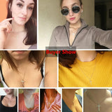 Stainless Steel Cross Pendant Necklace for Men/Women