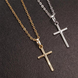 Stainless Steel Cross Pendant Necklace for Men/Women