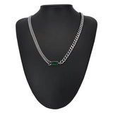 Hip Hop Double Layer Square Necklaces Titanium Steel
