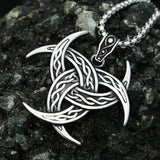 Viking Valknut Stainless Steel Necklace Nordic Celtic Knot Pendant
