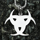 Viking Valknut Stainless Steel Necklace Nordic Celtic Knot Pendant
