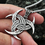 Viking Valknut Stainless Steel Necklace Nordic Celtic Knot Pendant