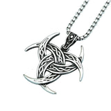 Viking Valknut Stainless Steel Necklace Nordic Celtic Knot Pendant