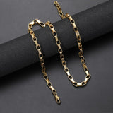 925 Silver 18K Plated 5MM Box Chain Necklace Men Women