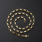 925 Silver 18K Plated 5MM Box Chain Necklace Men Women