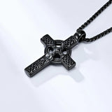 Celtic Knot Cross Pendant Necklace Norse Viking Stainless Steel Gift