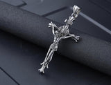 Titanium Steel Jesus Cross Pendant Necklace Hip-Hop Jewelry