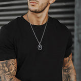 Lightning Necklace for Men, Geometric Pendant Collar Jewelry