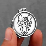Viking Retro Wolf Head Pendant Stainless Steel Necklace