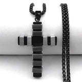 Cross Necklace Stainless Steel Christian Punk Biker Jewelry