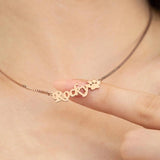 Custom Dog Paw Footprint Name Necklaces for Women Men Stainless Steel