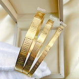Titanium Steel Couple Bracelet with Maze Print