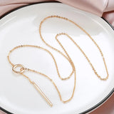 Circle & Stick Women's Necklace 585 Rose Fine Jewelry Glossy