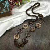 Boho Layer Necklace Set Vintage Disc Pendant Stacked Boho Jewelry