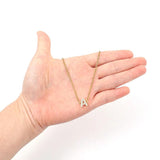 Initial Letter Necklace 2mm Stainless Steel Chain Jewelry Gift