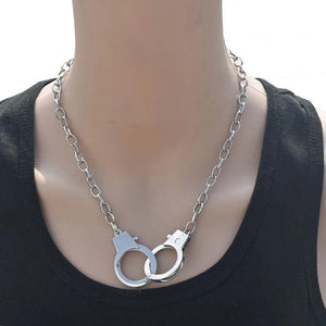 Handcuffs Pendant Charm Necklace Gothic Collar Statement Necklaces