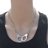 Handcuffs Pendant Charm Necklace Gothic Collar Statement Necklaces