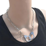 Handcuffs Pendant Charm Necklace Gothic Collar Statement Necklaces