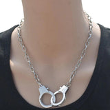 Handcuffs Pendant Charm Necklace Gothic Collar Statement Necklaces
